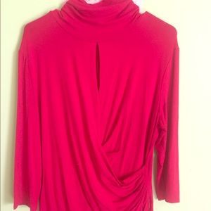 Red high neck Shirt
